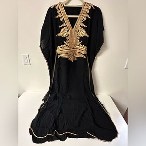 Black Moroccan Style Handmade Abaya/Caftan